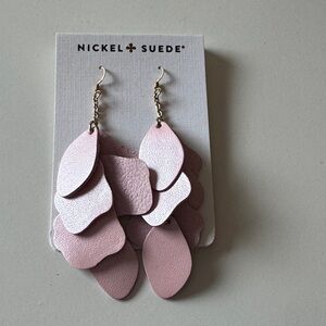 Nickel & Suede Pink Bonbon Florence Earrings